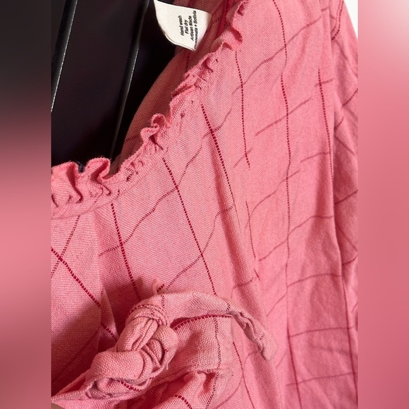 Folklore Las Ninas blouse. Size S. Mock ruffle neck. Sleeve ties. - Picture 4 of 4